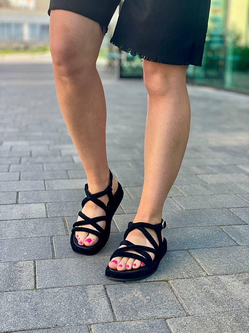 Edan Instruments Босоніжки жіночі чорні EDAN 326 літні, натуральна замша / Модні босоніжки р. 3 Коломыя - изображение 5