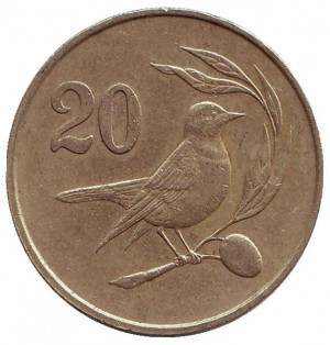 Птица. Монета 20 центов. 1983,85 год. Кипр.(Г) Полтава - изображение 1