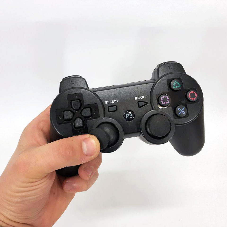 Игровой беспроводной геймпад Doubleshock PS3/PC аккумуляторный джойстик с функцией вибрации. Цвет: черный XZ-69 Львов - изображение 1