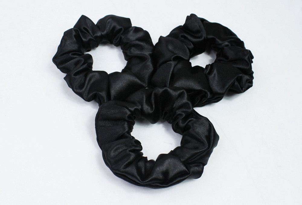 Набір резинок для волосся атласний Чорний Харків - фото 2