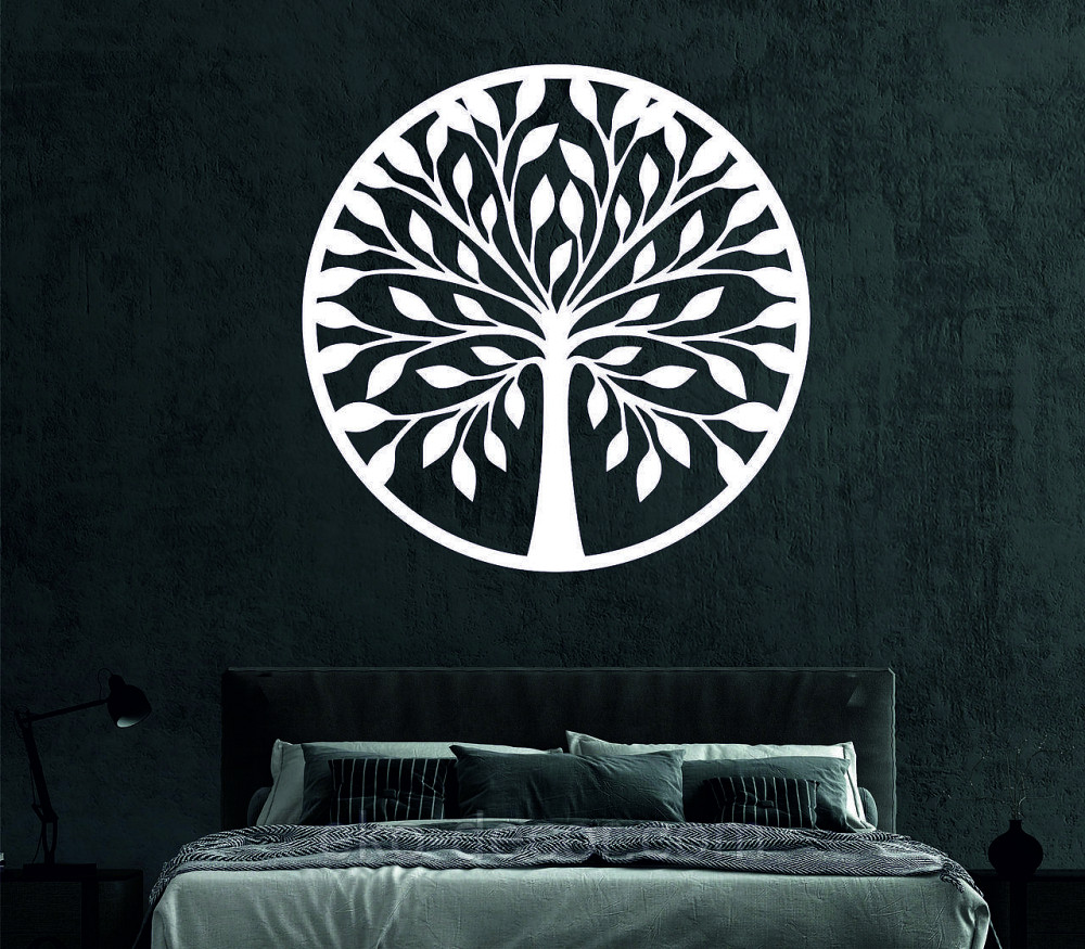 Декоративное настенное Панно «Дерево» Декор на стену 70*70 см, Белый Киев - изображение 3