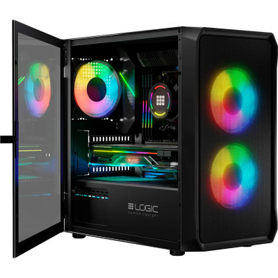 Корпус Logic concept PORTOS MESH+GLASS ARGB fans 3x120mm BLACK (AM-PORTOS-10-0000000-0002) Винница - изображение 7