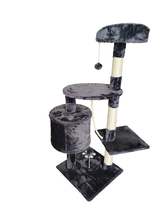 Ігровий комплекс для кішок Avko CatTree 1049 Grey кігтеточка, будиночок, дряпка Київ - фото 6