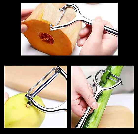 Овощечистка универсальная с нержавеющей стали 15 на 6,5 см салатовый Киев