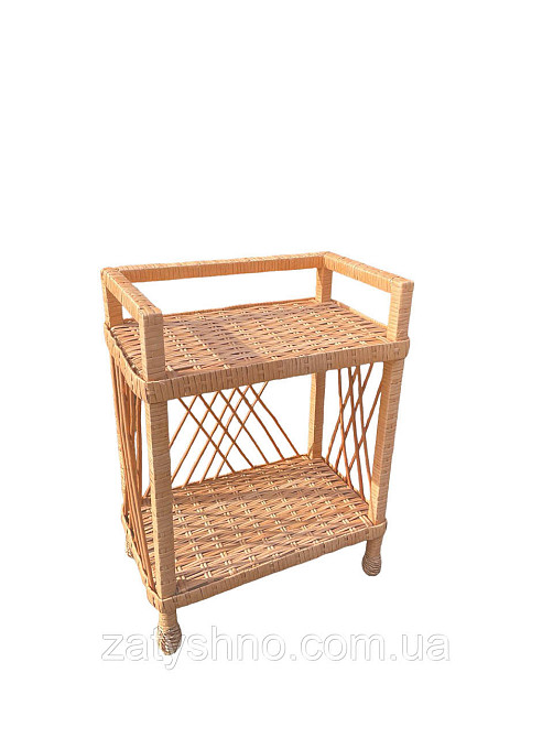 Етажерка плетеная на 2 полки из лозы Киев - изображение 6