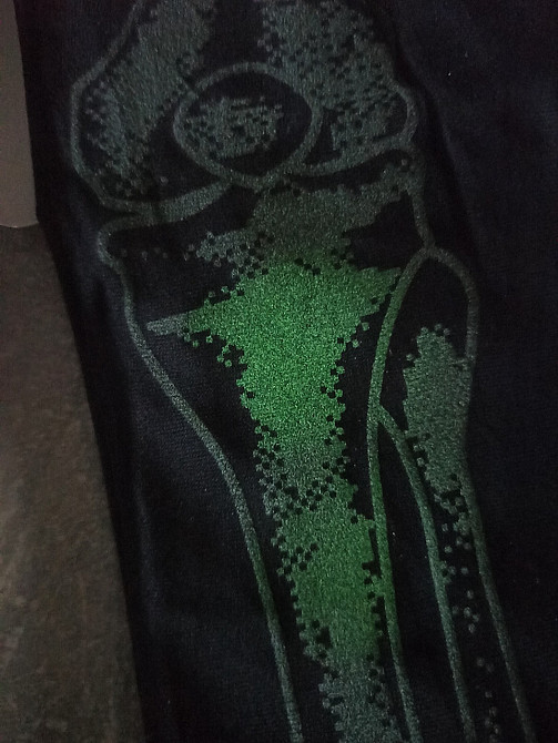 Жіночі колготи Скелетик на Хелловін принт світиться в темряві 40 den розмір M 42-44 чорний Київ - фото 3