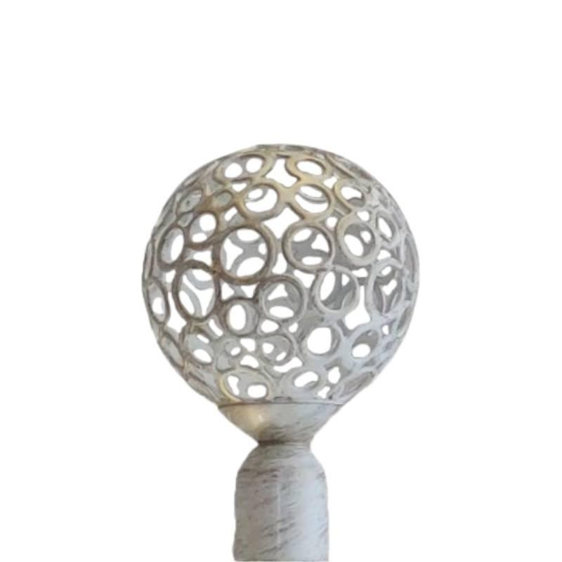 Наконечник для металевого карниза "Савона" (колір біле-золото, діаметр 16 мм) Бровари - фото 1