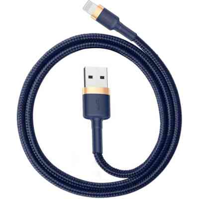Дата кабель USB 2.0 AM to Lightning 1.0m 2.4A Cafule Blue-Gold Baseus (CALKLF-BV3) Вінниця