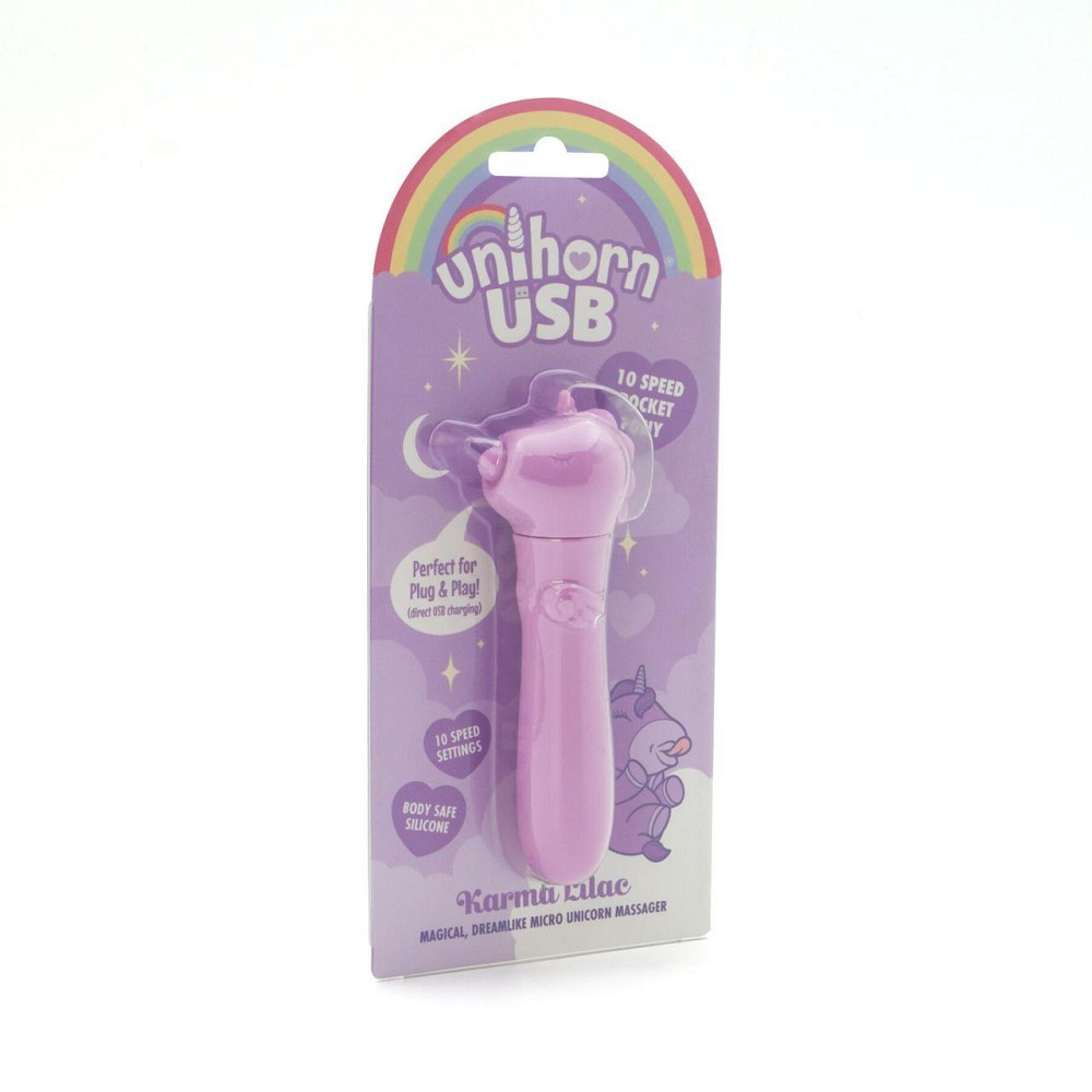 Вібратор-єдиноріжка Unihorn USB Bullet – Karma Lilac, віброкуля, USB-зарядка, 10 режимів Sex Aura Київ - фото 4