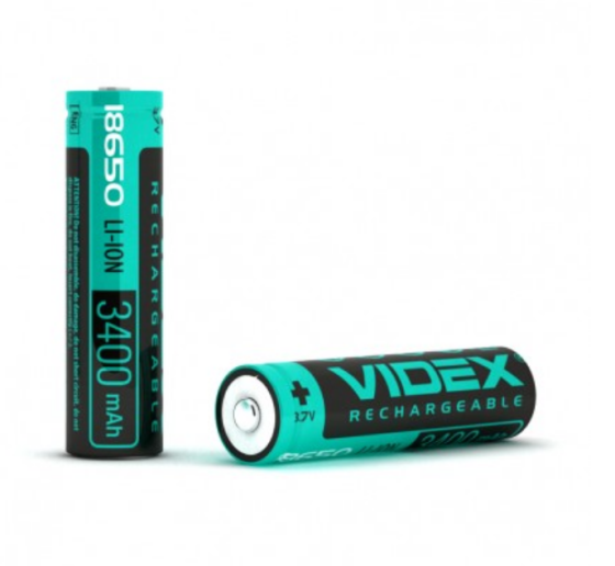 Акумулятор 18650 Li-lon 3400mAh захист (бл-1шт) Videx Житомир