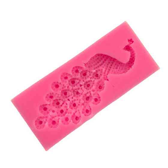 Молд силиконовый Павлин 125 на 54 мм розовый Киев