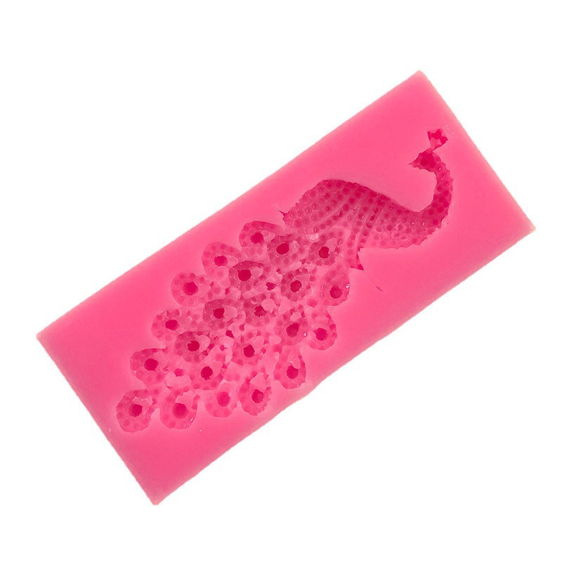 Молд силіконовий Павич 125 на 54 мм рожевий Київ - фото 6