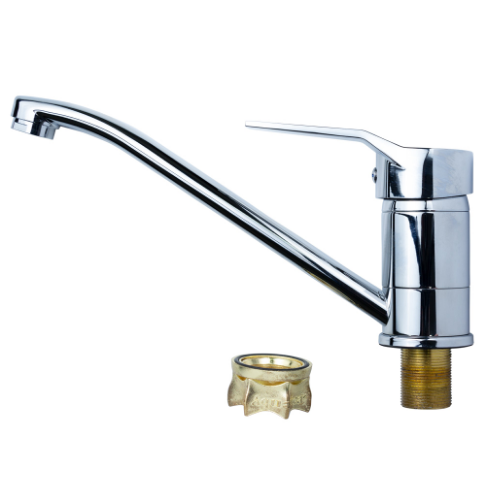 Змішувач MJ d40мм для кухні гусак прямий 250мм на гайці Aquatica Житомир - изображение 6