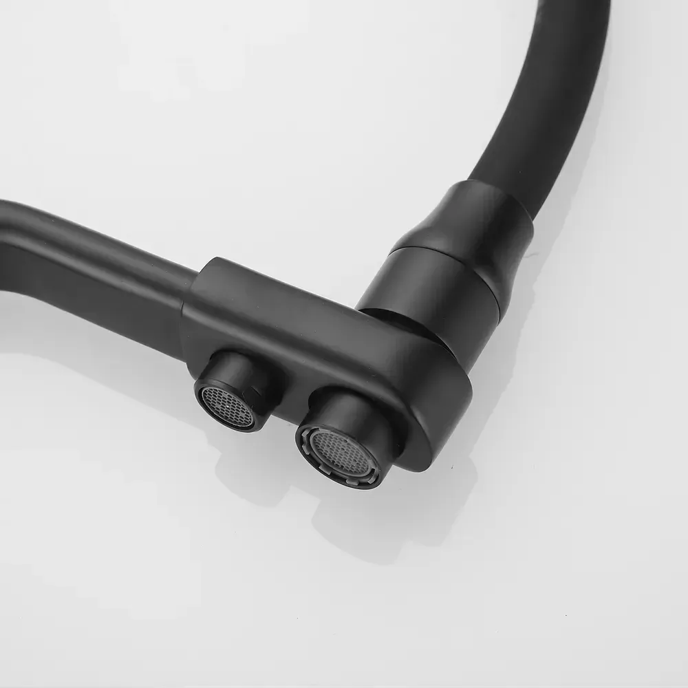 Смеситель для с подключением к фильтру WEZER INX4A-08-BLACK гибкий излив, черный Киев - изображение 5