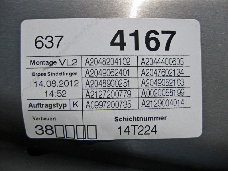 Mercedes-Benz  A2127201579 Склопідйомник передніх лівих дверей E-Class W212 Одеса - фото 3