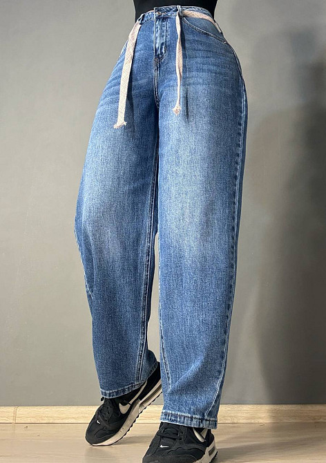 Джинсы женские Vanver 2009 skater jeans бананы с поясом синие, синий, 27, 27, 76 см, 105 см Киев - изображение 1