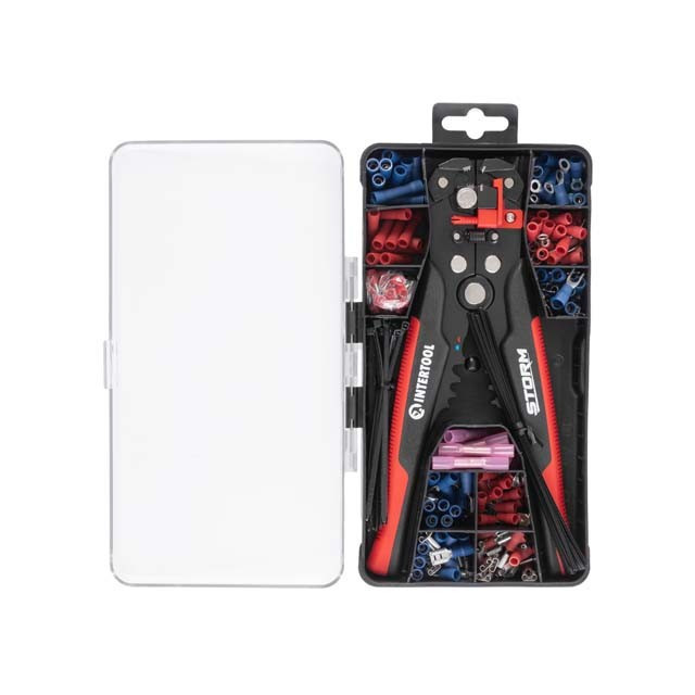 Съемник изоляции автоматический 200мм, с набором обжимных клемм, STORM INTERTOOL HT-7024 Полтава - изображение 1