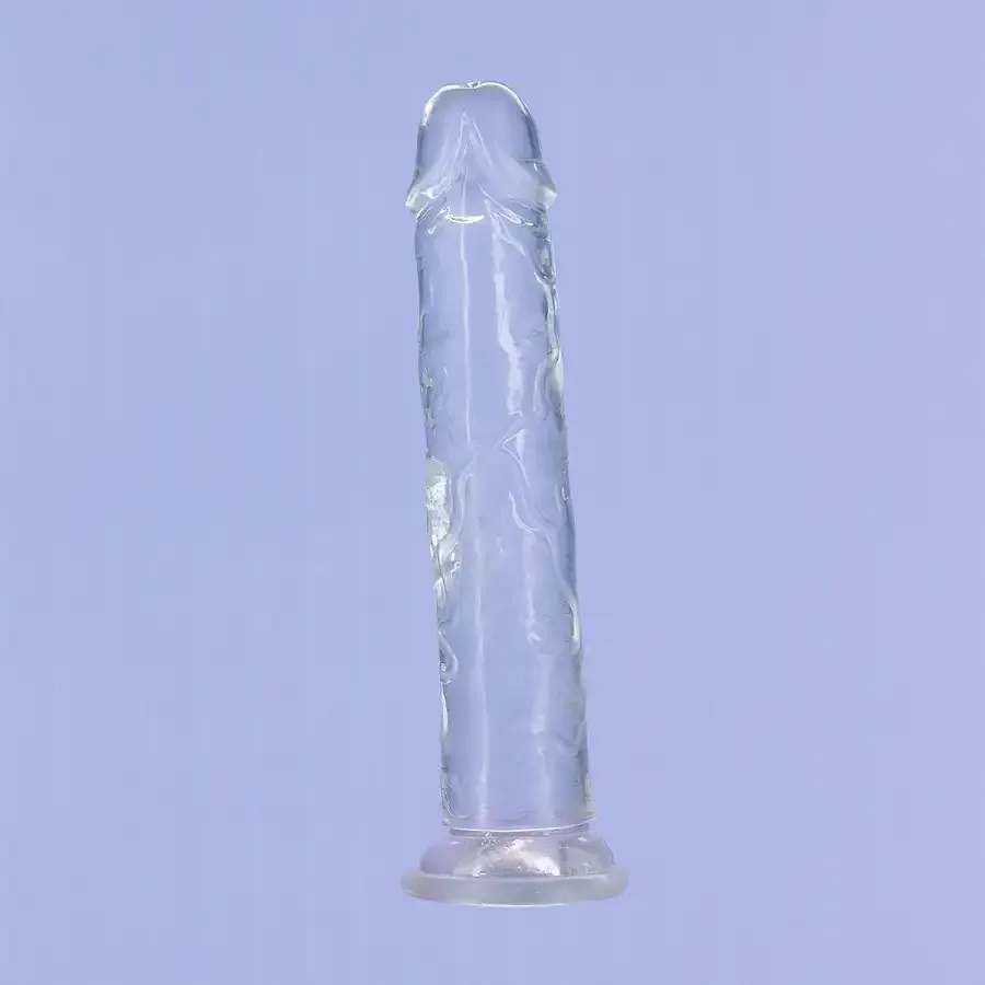 Прозрачный фаллоимитатор на присоске ADDICTION Vertical Dong 9″, вибропуля в подарок Львов - изображение 5