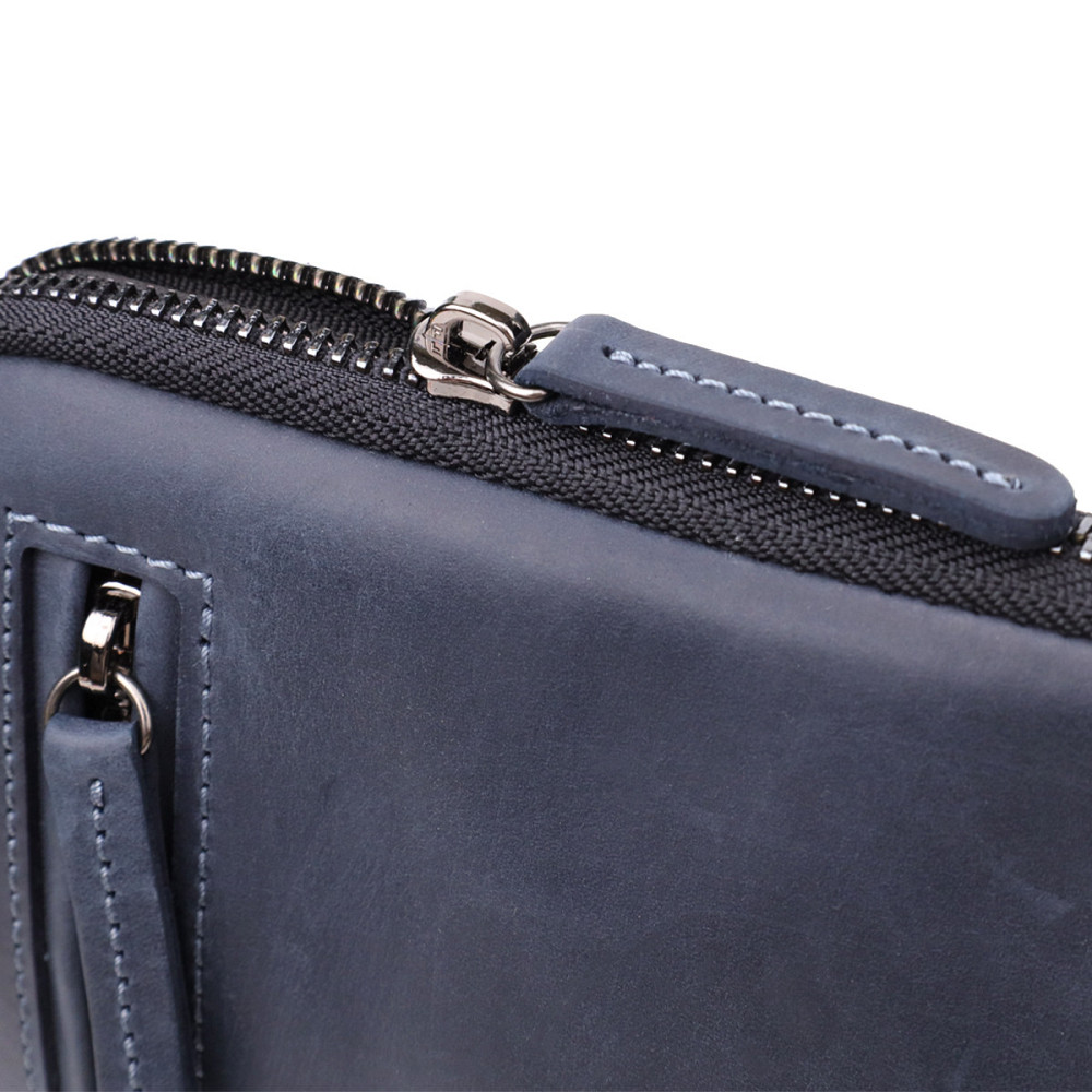 Сумка невеликого розміру для чоловіків на плече з натуральної шкіри Shvigel 23148 ​​Синій Київ - фото 6