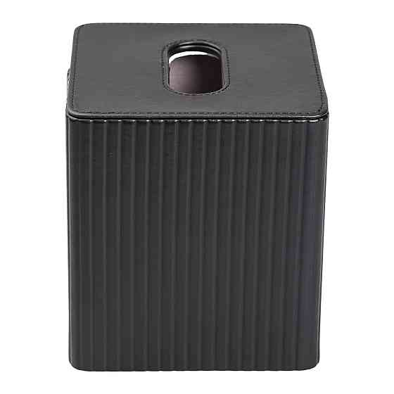 Yiwu Серветниця з екошкіри квадратна 13х13х14.5 см органайзер для серветок на стіл, Чорний HP-3 Коломия