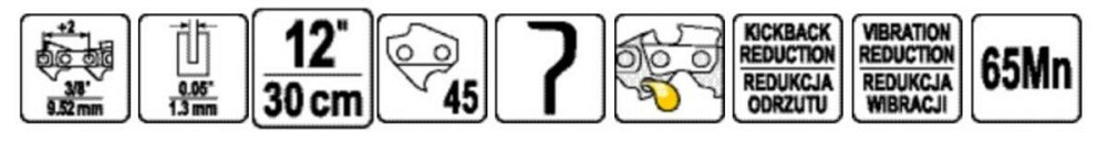 Ланцюг для пили YATO l= 12