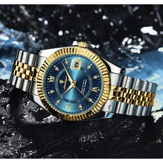 Мужские наручные часы Poedagar Dublin (Серебристые с золотистым) Винница - изображение 8