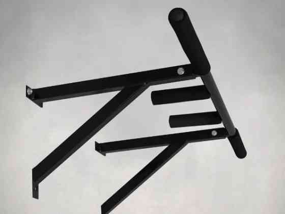 Турник настенный, наддверный прямой 2 хвата Спортивные стенки и турники для дома Черный Киев