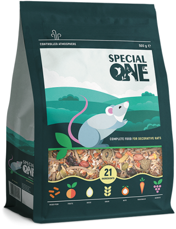 Полнорационный корм Спешиал Ван Special One для декоративных крыс, 500 г Винница