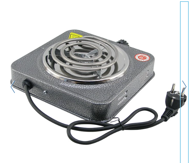 Електрична плитка Domotec MS-5801 з 1 конфоркою, 1000 Вт, сірого кольору — компактна та зручна модель Одеса - фото 3