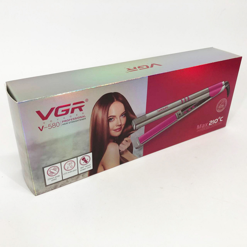 Випрямляч для будь-якого типу волосся, Ергономічна праска-випрямляч, Вирівнювальна праска для волосся AQ-58 Львів - фото 1