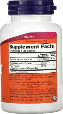 Вітамін С з біофлавоноїдами NOW C-1000 - 100 vcaps Київ