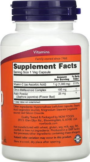 Вітамін С з біофлавоноїдами NOW C-1000 - 100 vcaps Київ - фото 2