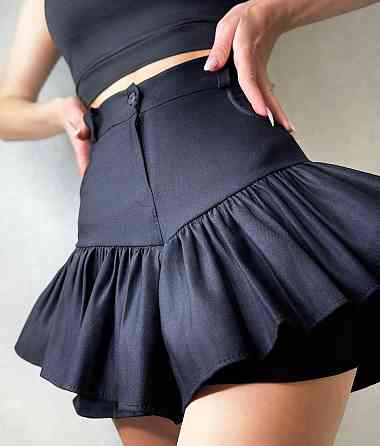Женская романтичная мини юбка - шорты из джинса Одесса
