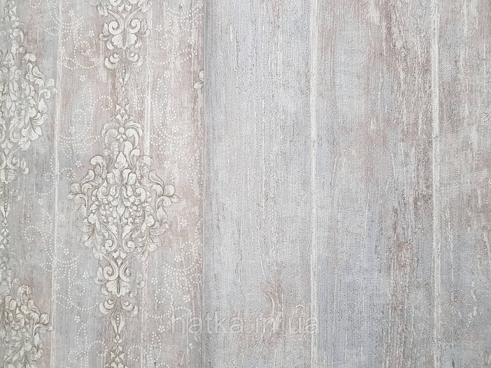 Обои винил на флизелине горячего тиснения DU&KA  Voyage1.06х10 лофт под доску структурные серые с бежевым Киев - изображение 2