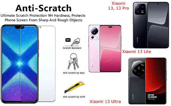 Захисне скло NeoGlass для Xiaomi 13, 13 Lite, 13 Pro, 13 Ultra – надпрозоре та стійке Київ