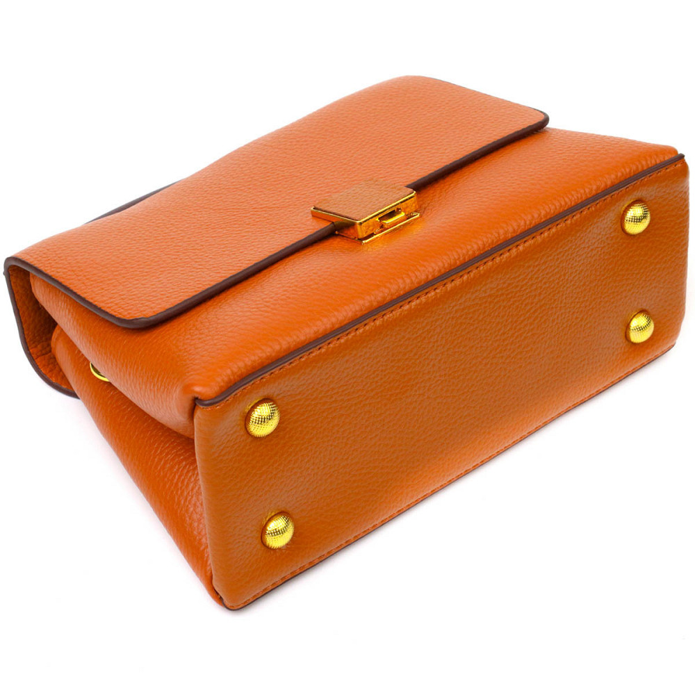 Елегантна сумка жіноча з натуральної шкіри 22073 Vintage Руда Київ - фото 5