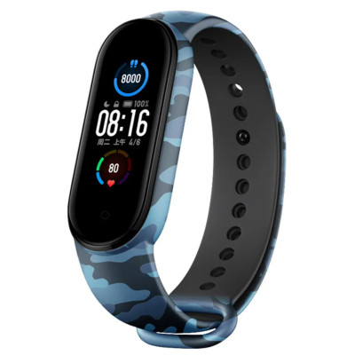 Ремешок для фитнес браслета Armorstandart для Xiaomi Mi Band 7/6/5 New Style Khaki Blue (ARM80989) Винница - изображение 1