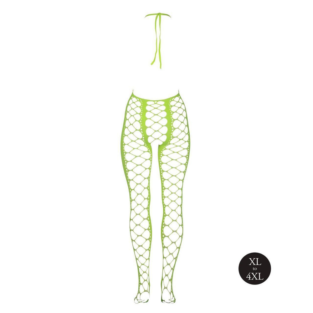 Бодістокінг - Ouch! Bodystocking With Halterneck Green, XL/4XL Sex Aura Київ - фото 5