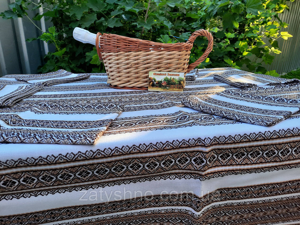 Комплект столового белья кофеный Киев - изображение 7