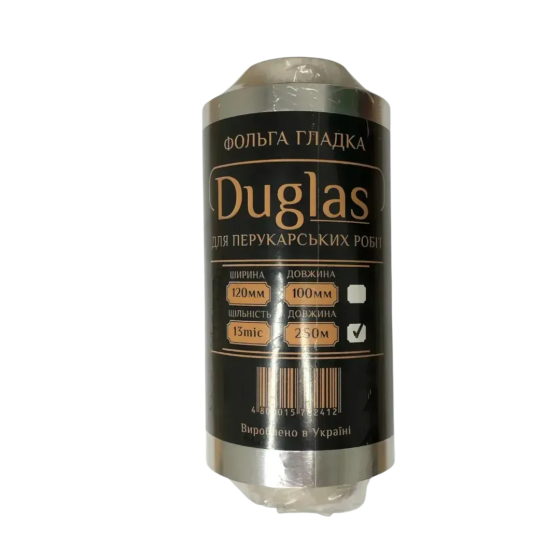 Фольга перукарська DUGLAS 12 см × 250 м, 13 мкм Київ