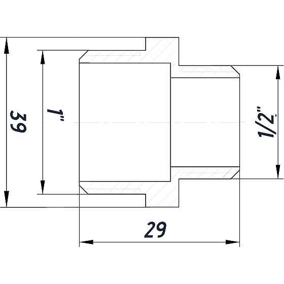 Ніпель редукційний 1″х1/2″ЗЗ нержавіючий SN532S OPTIMUM Киев