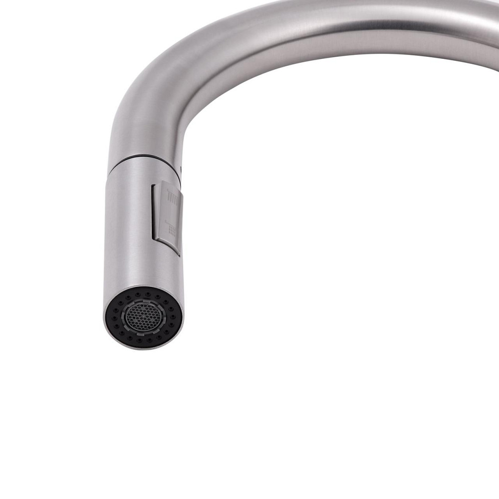 Смеситель для кухни Qtap Lenicka с выдвижным изливом QTLEN9138103UN Brushed Nickel PVD Киев - изображение 16