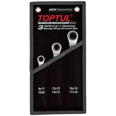 Ключ Toptul накидний з подвійною тріскачкою 72 зубця Pro-Series (GPAQ0301) Вінниця