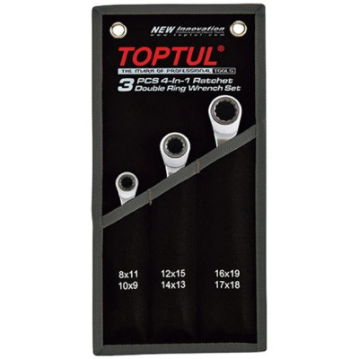 Ключ Toptul накидний з подвійною тріскачкою 72 зубця Pro-Series (GPAQ0301) Вінниця - фото 1