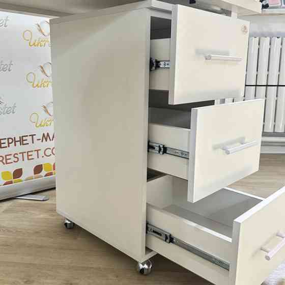 Стол маникюрный Глори с тумбой на колесах Киев