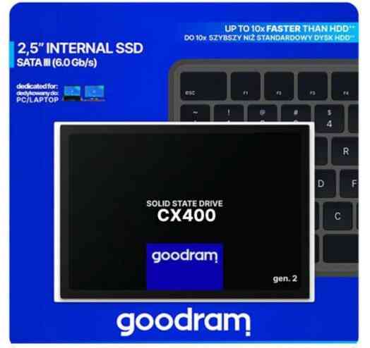 Накопичувач SSD  256GB GOODRAM CX400 Gen.2 2.5" SATAIII 3D TLC (SSDPR-CX400-256-G2) ( 2.5" ) Харків