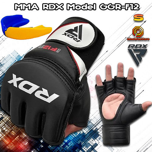 Рукавички для ММА змішаних єдиноборств рукопашного бою чорні RDX Model GGR-F12 розмір S Київ - фото 7
