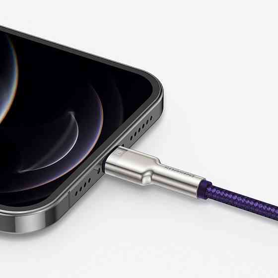 Кабель Baseus Cafule Metal Lightning 2.4A 1м білий Львів