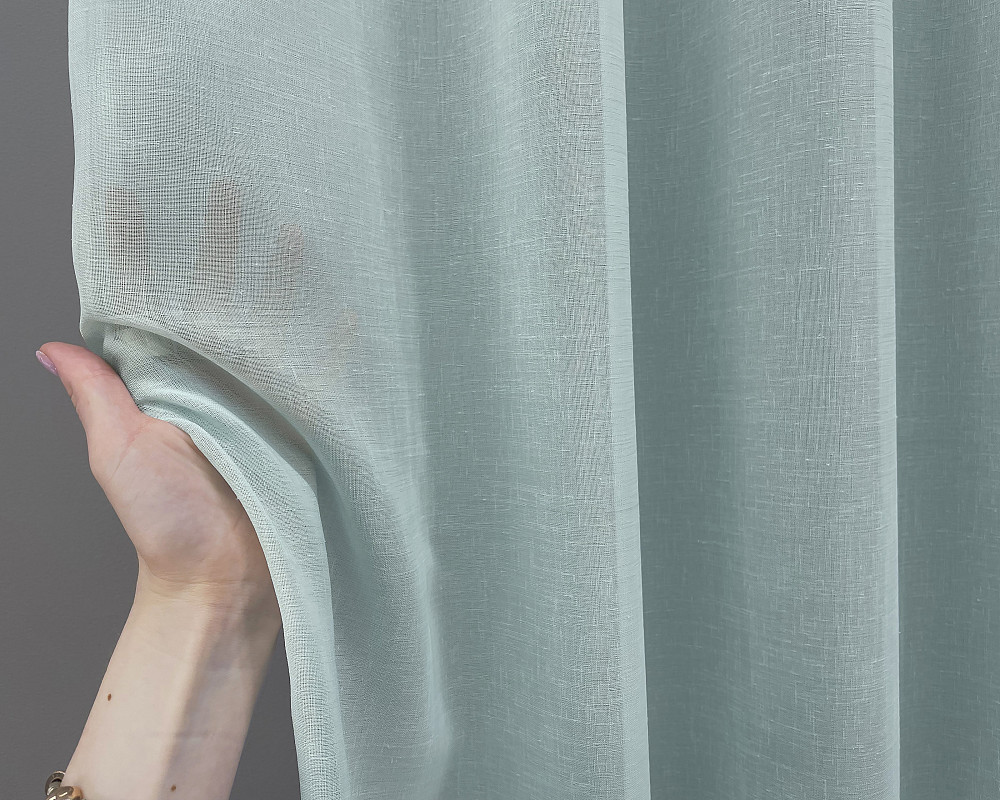 Тюль VR-Textil 1311т Мікро-льон Блакитний 250х270 см (43-173) Київ - фото 5