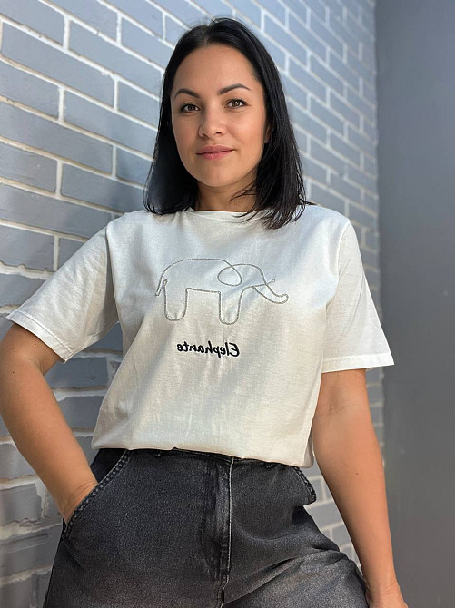 Футболка женская Pepper&mint BX24-001 цепочка слоник белая, белый, M Киев - изображение 5